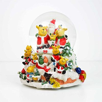 Light Up Musical Christmas Snow Glob Ornament Indoor Xmas Home Decorations