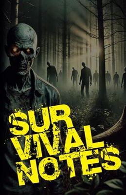 Notizbuch – Survival Notes "Zombie": 13 x 20 cm / DIN A5+ Organizer, Tagebuch, Halloween Party-Planner, Zombie-Motiv / 200 Seiten (dotted)