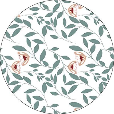 Bonateks, Runt digitalt tryckt musmatta, halkfri undersida, för kontor och hem, diameter: 22 cm