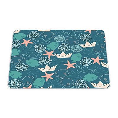Bonamaison, Rectangle Pop Art Digital Printed Mouse Pad, Non-Slip Base, for Office and Home, Size: 22 x 18 cm