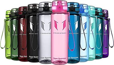 Super Sparrow Borraccia Sportiva & Bottiglia Bambini Senza Perdite - 1L Bottiglia Acqua Plastica Riutilizzabile - Senza BPA