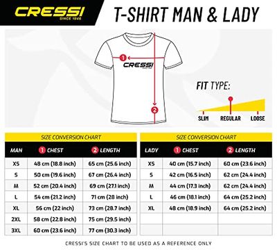 Cressi T-Shirt, Lady, Jaune Noir, XL