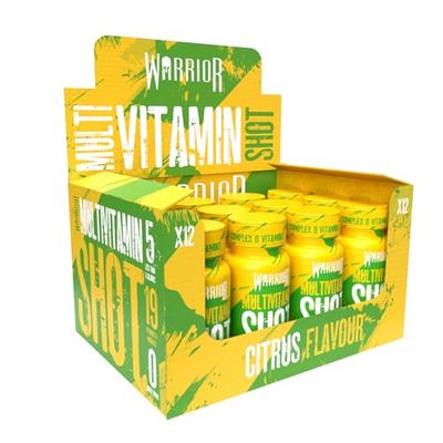 Warrior Multivitamin Shot 12 x 60ml – Vitamin & Mineral Complex for Men and Women, B9 (Folic Acid), Zinc, Biotin, Magnesium and More. Liquid with No Added Sugar, Less Than 5 Calories (Citrus)