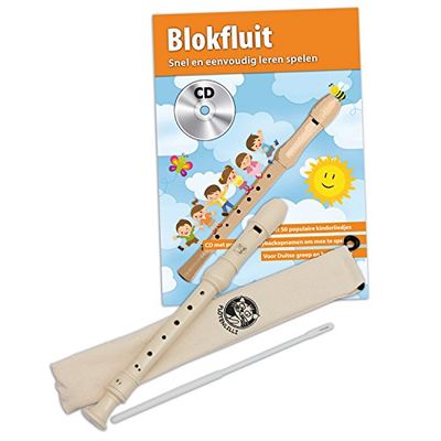 CASCHA HH 1510 NL Recorder Set (barokke vinger) en Nederlandse Recorder School Plus CD