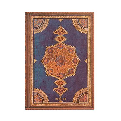 Paperblanks 18 Month Diaries 2023-2024 Indigo Safavita | Horizontal | Midi (130 × 180 mm)