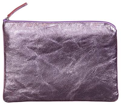 Clairefontaine 410123C Miror, pennenetui, van lamsleer, plat, 23 x 16 cm, 1 stuk, roze