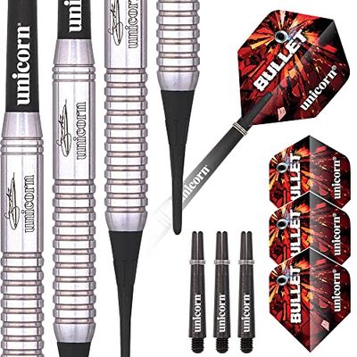 Unicorn Bullet Stainless Steel Gary Anderson Soft Tip Dardos, homem, preto, 19 g