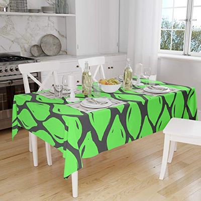 Bonamaison Kitchen Decoration, Tablecloth, Neon Green Fume, 140 x 160 Cm - Designed and Manufactured in Turkey
