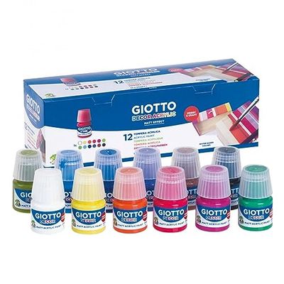 Giotto Decor Acrylic - Assortiment peinture acrylique 12 x 25 ml