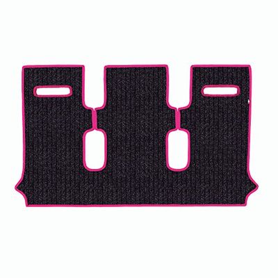 Floor Mat Set for Opel Vivaro 3-Seater Year 2007 to 2014 Made of Fibre Carpet Anthracite and Fuchsia