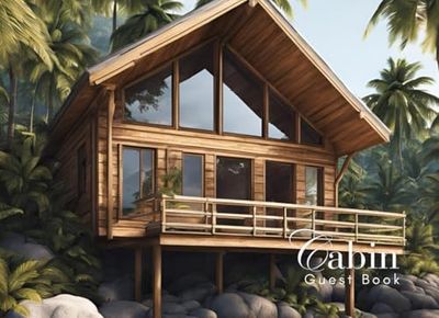 Cabin Guest Book: Guest Book for Vacation Home, Airbnb, Visitor Rental, Visitor’s Log Book for Recording Name & Memories