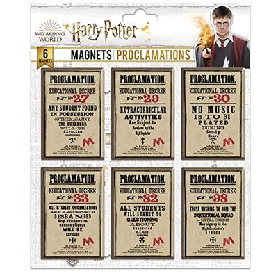 Cinereplicas, Set 6 Imanes Decretos De Harry Potter