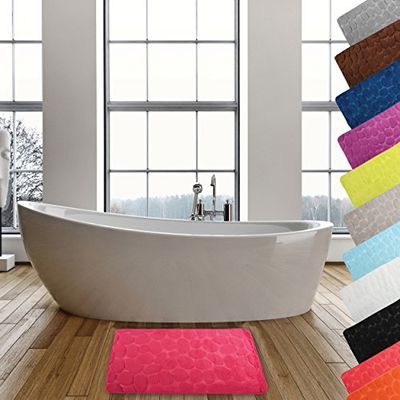 MSV Tapis de Bain Microfibre Pebble 40x60cm Fuschia