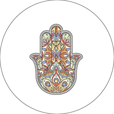 Bonateks, Okrągła podkładka pod mysz z nadrukiem cyfrowym, antypoślizgowy spód, do biura i domu, średnica: 22 cm