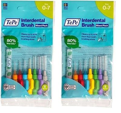 TEPE Spazzolini interdentali, Gemischt, 8 (Confezione da 2)
