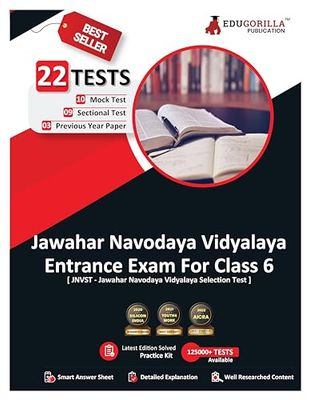 Jawahar Navodaya Vidyalaya Class 6 Entrance Exam 2023 (English Edition) - 10 Mock Tests, 9 Sectional Tests, 3 Previous Year Papers (1300 Solved Questions) with Free Access to Online Tests