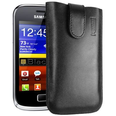 mumbi äkta läderfodral kompatibel med LG Optimus L9 skal läder väska Case Wallet, vit