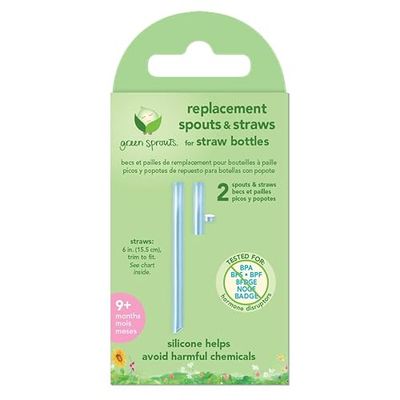 green sprouts - Vervangende Spouts en Straws voor Sprout Ware® Straw Bottles (verpakking van 2)