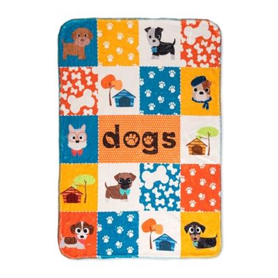 HappyFriday Manta Mr Fox Dogs Multicolor Microfibra 110 x 140 cm (Perro)