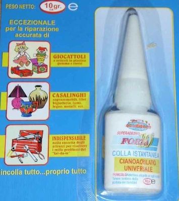 COLLA ISTANTANEA SUPERADESIVO 10gr INCOLLA TUTTO GIOCATTOLI, CASALINGHI, ECC