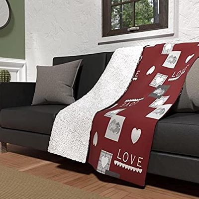 Soleil d'ocre Plaid, Red, 120 x 160 cm