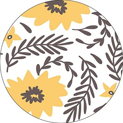 Bonateks, Round Digital Printed Mouse Pad, Non-Slip Base, for Office and Home, Diameter:22cm