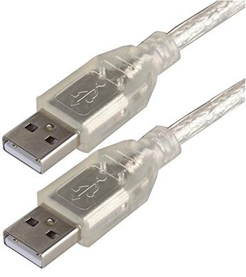 Pro Signal PSG91441 USB 2.0 A Plug to A Plug Cable, 3 m, Transparent