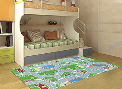 Tadi & Imperio1979 Tappeto da strada in vinile per bambini, dimensioni grandi, per salotto di giochi