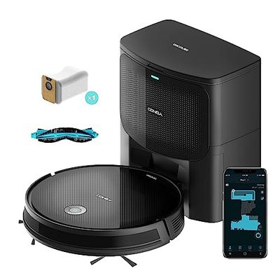 Cecotec Robot aspirateur avec Base de vidange Conga 2299 Ultra Home X-Treme T. Technologie gyroscopique, Nettoyage ordonné, frottement, Aspire et Barre, 2100 Pa, App, Brosse Multifonction, 2