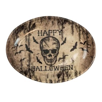 W WIDMANN MILANO Party Fashion - Coupe tête de mort Happy Halloween, 40 x 30,5 cm, vaisselle de fête