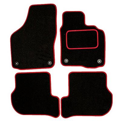 Sakura SS4725RD Carpet Floor Mat, Red Trim