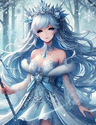 Frosted Dreams: Lined Notebook with Winter Forest and Ice Queen Design: Perfect for Dreamers, Creatives, and Winter Enthusiasts | 8.5x11 Inches, 100 Pages, 34 Lines