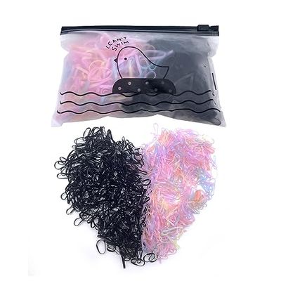 OOTDAY Mini Elastic Hair Bobbles, Small Hair Bobbles, Pack of 1000 Mini Elastic Hair Bands, Hair Bobbles for Children, Hair Braids, Wedding Hairstyle, Small Dreadlocks (Jelly Colour)