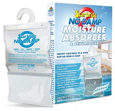 STAR BRITE No Damp Absorbeur d'Humidité & Déshumidificateur 454 g en Sac Suspendu - Contrôle Simple et Portable de l'Humidité pour Bateaux, Camping-Cars, Placards et Plus