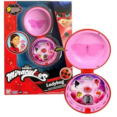 BANDAI - Miraculous - Ladybugs Magic Phone - Role Play Accessory for Dressing up as Ladybug - Sound and Light Toy Miraculous - Speaks French - Toy for Children from 4 Years - P50629