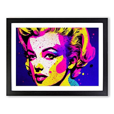 The Painted Woman Vol.3 Abstract H1022 Framed Print for Living Room Bedroom Home Office Décor, Wall Art Picture Ready to Hang, Black A4 Frame (34 x 25 cm)