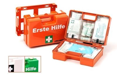 LEINA-WERKE 38030 Trousse de premiers secours Önorm Z 1020 Type I Orange – Sans impression, 1 pièce.