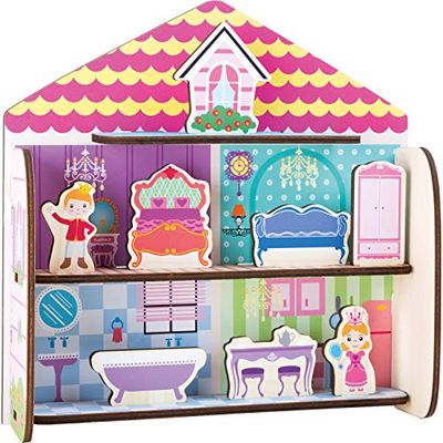 Small Foot 10196 - Set Costruzioni in Legno Castello da Favola