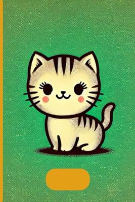 Retro Cat Notebook: 100 Page Linet Journal, Cute Vintage Kitty Notebook for Writing, School, and Journaling