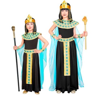 W WIDMANN MILANO Party Fashion - Costume da Cleopatra per bambini, abito, regina egiziana, costumi in maschera