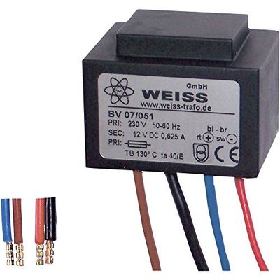 Weiss Elektrotechnik 07/053 Trasformatore di alimentazione compatto 1 x 230 V 1 x 8 V/AC 10 VA 1250 mA