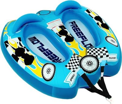 SereneLife Opblaasbare Sleeptube - Twee-Persoons Waterboot Float-Watersport Opblaasbare Trekboten/Tubes- Dubbele Zitplaatsen- PVC Blaas- Schuimkussen- Handgrepen
