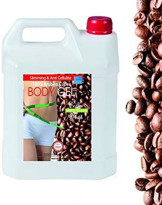 Gel Reafirmante y Anti Celulitis Corporal de Café y Algas 1000 ml 1 L Potente Tratamiento Envoltura Tonificar Abdomen, Piernas, Brazos y Gluteos. Firming Body Gel. Aparatologia.