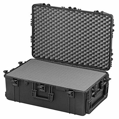 Panaro Plastic Max Cases, Airtight Case with High Density Cubette Sponge No Gender Black, XL