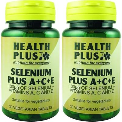 Health Plus Selenium A+C+E Mineral Supplement - 30 Tablets (Pack of 2)