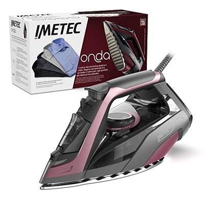 Imetec Wave F2 stoomstrijkijzer, gepatenteerde glijas, krasbestendig, 2400 W, stoomstoot 200 g, tank 300 ml, kalkbescherming, ergonomische handgreep