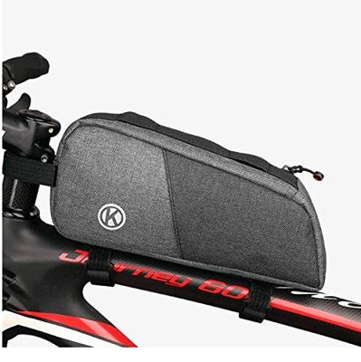 System-S Unisex – Bolsa de Bicicleta para Adultos, Negro y Gris, estándar