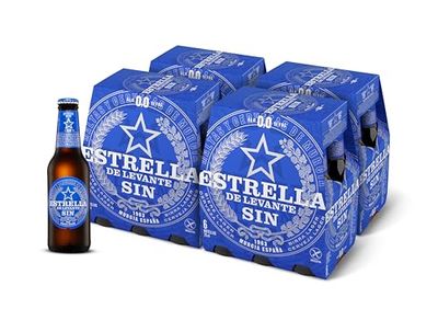 Estrella Levante Sin - Cerveza sin Alcohol, caja de 24 botellas de 25 cl