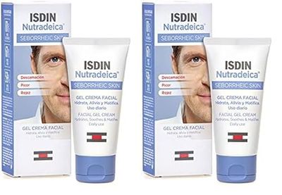 ISDIN Nutradeica Gel-crème pour le visage (50ml) | indiqué pour la gestion de l'excès de sébum cutané séborrhéique du visage, desquamation, démangeaisons et érythème (Lot de 2)