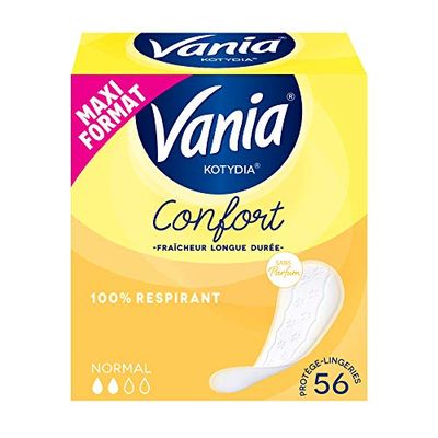 Vania | Normal Comfort Panty Liners Without Fragrance (Box of 28 Pieces) – 100% Breathable and Comfortable Lingerie Liners – Hygienic Protection with Perfect fit and Optimal Hold